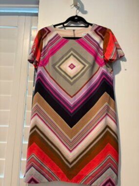 Trina Turk Chevron Print Dress | Size ___ | Altered Fit | Bold & Chic